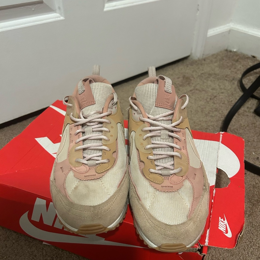 Nike Beige and Pink Athletic Shoes